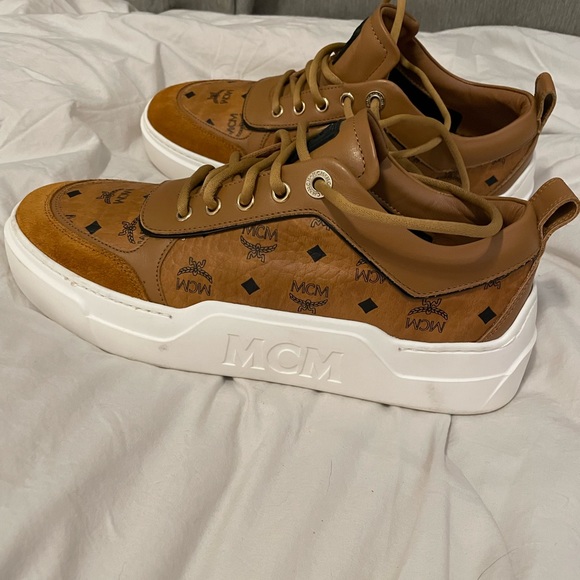 MCM Skyward Monogram Platform Sneakers Size 40 - Picture 2 of 10